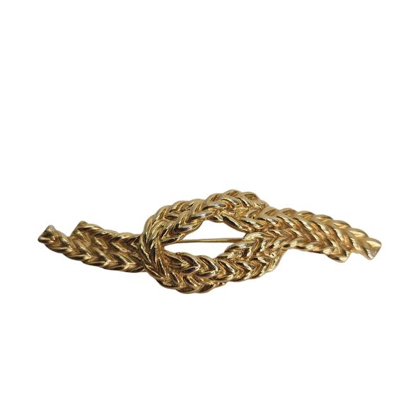 Vintage Trifari Gold Tone 1960’s Sheaves Of Wheat – Signed Pin / Brooch - Picture 1 of 8